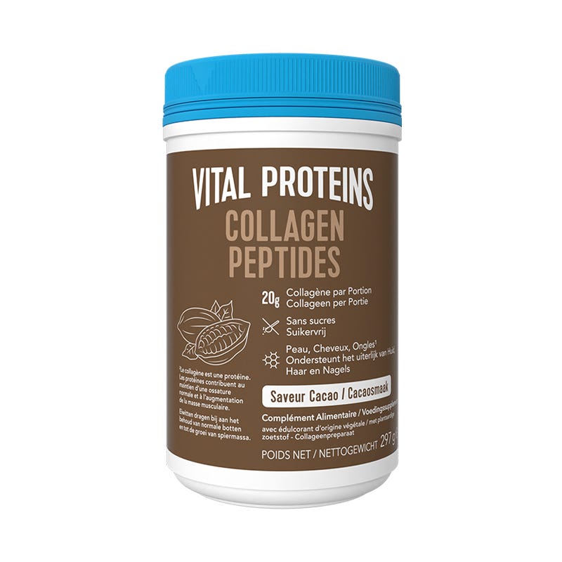 Collagène Peptides Saveur Cacao Vital Proteins - 297g, Date De Péremption 11/2025